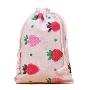 Drawstring Cotton tote bag 1